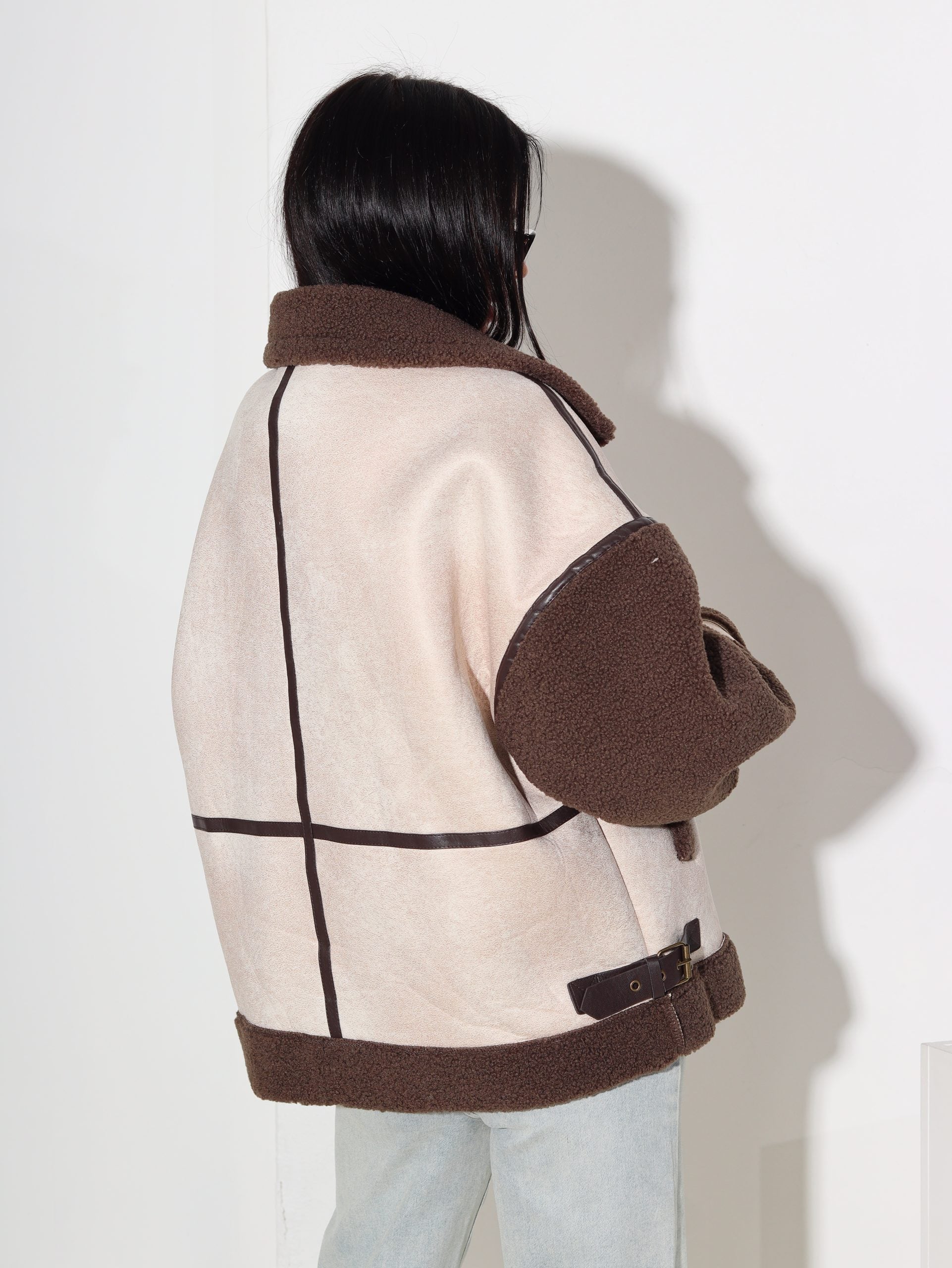 Bēša z/ā virsjaka ar būnu m/aitādas apvienojumu- 16453