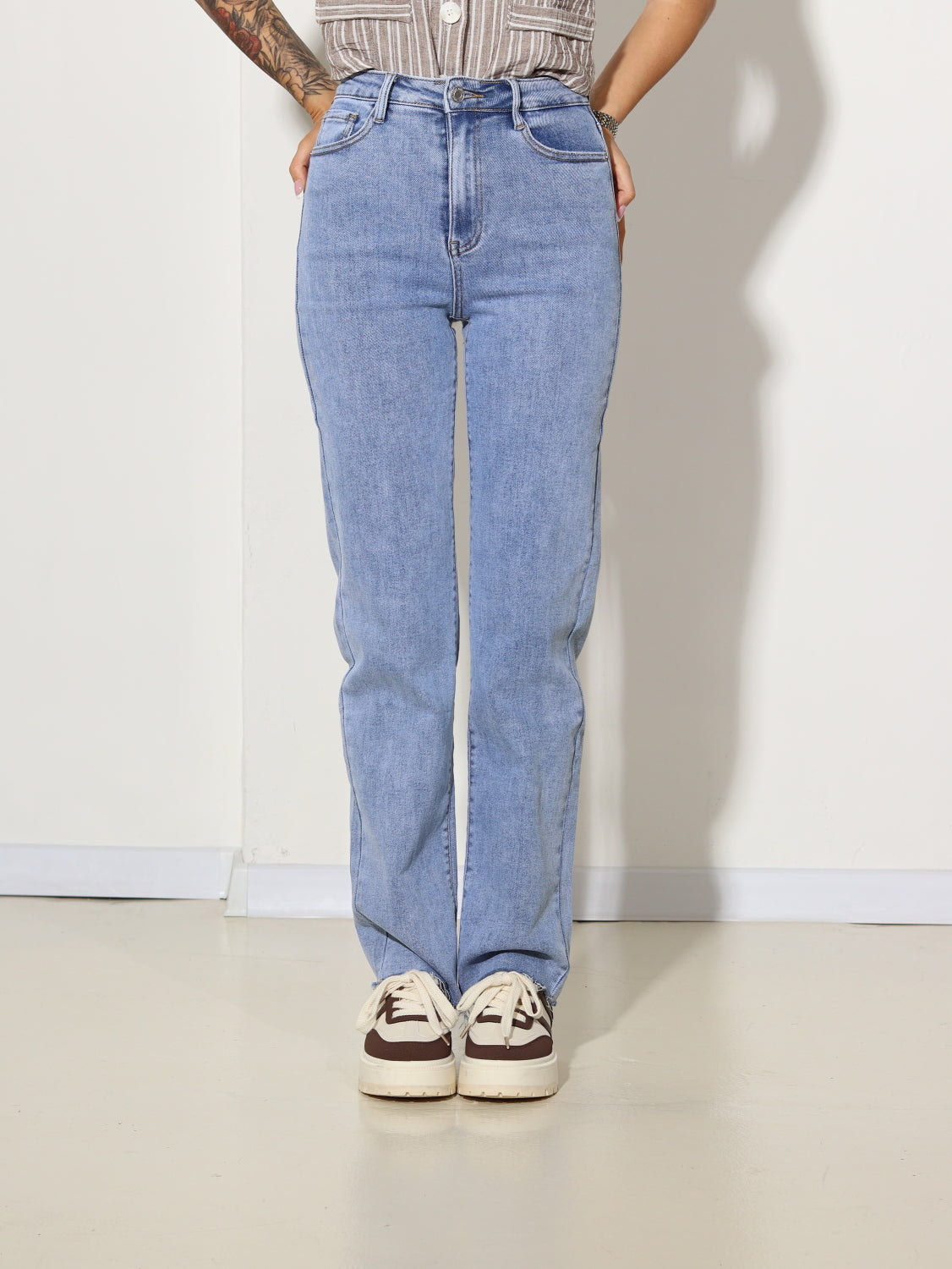 Zilas "Straight strech" džinsu bikses- 14550