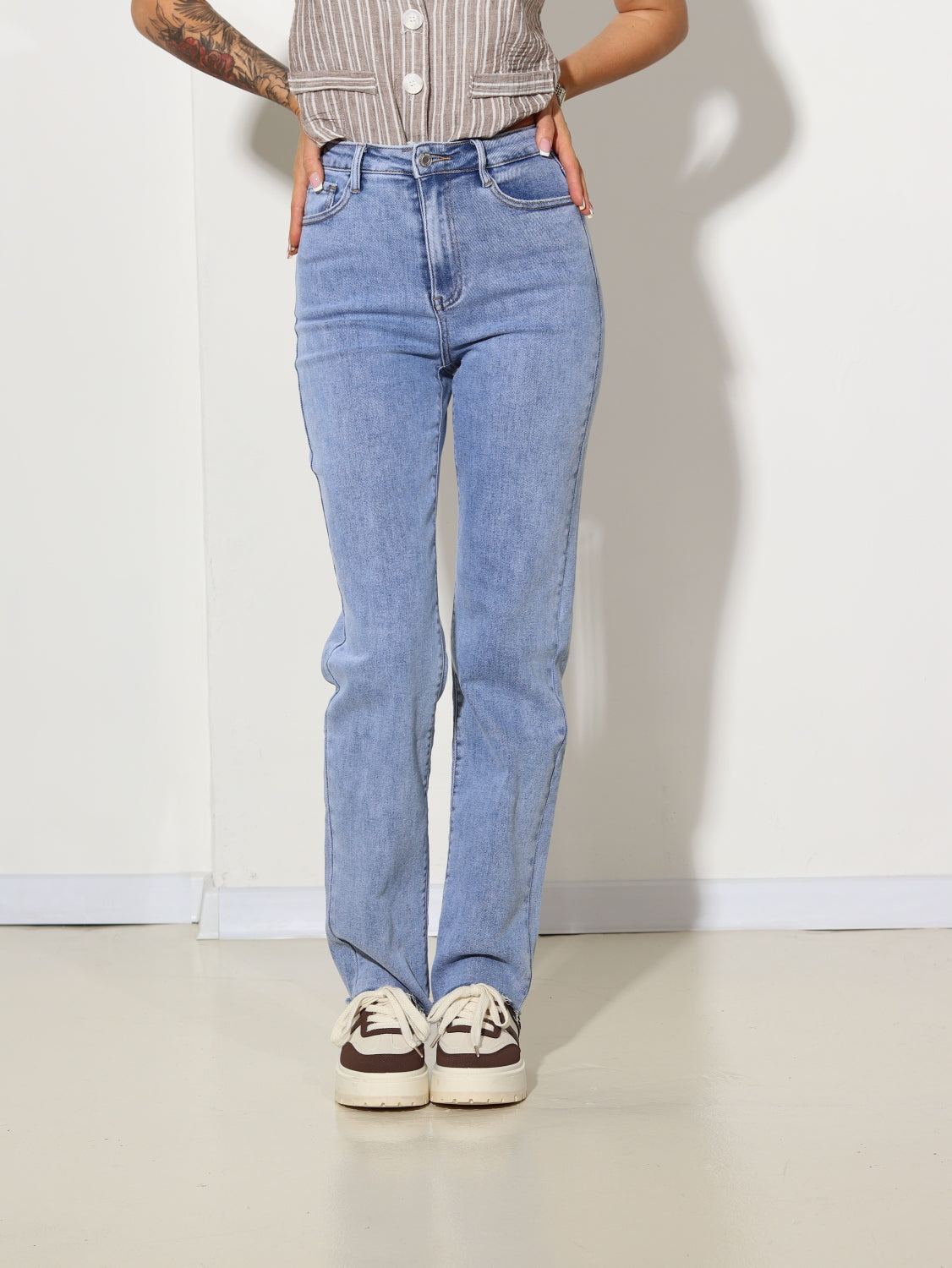 Zilas "Straight strech" džinsu bikses- 14550