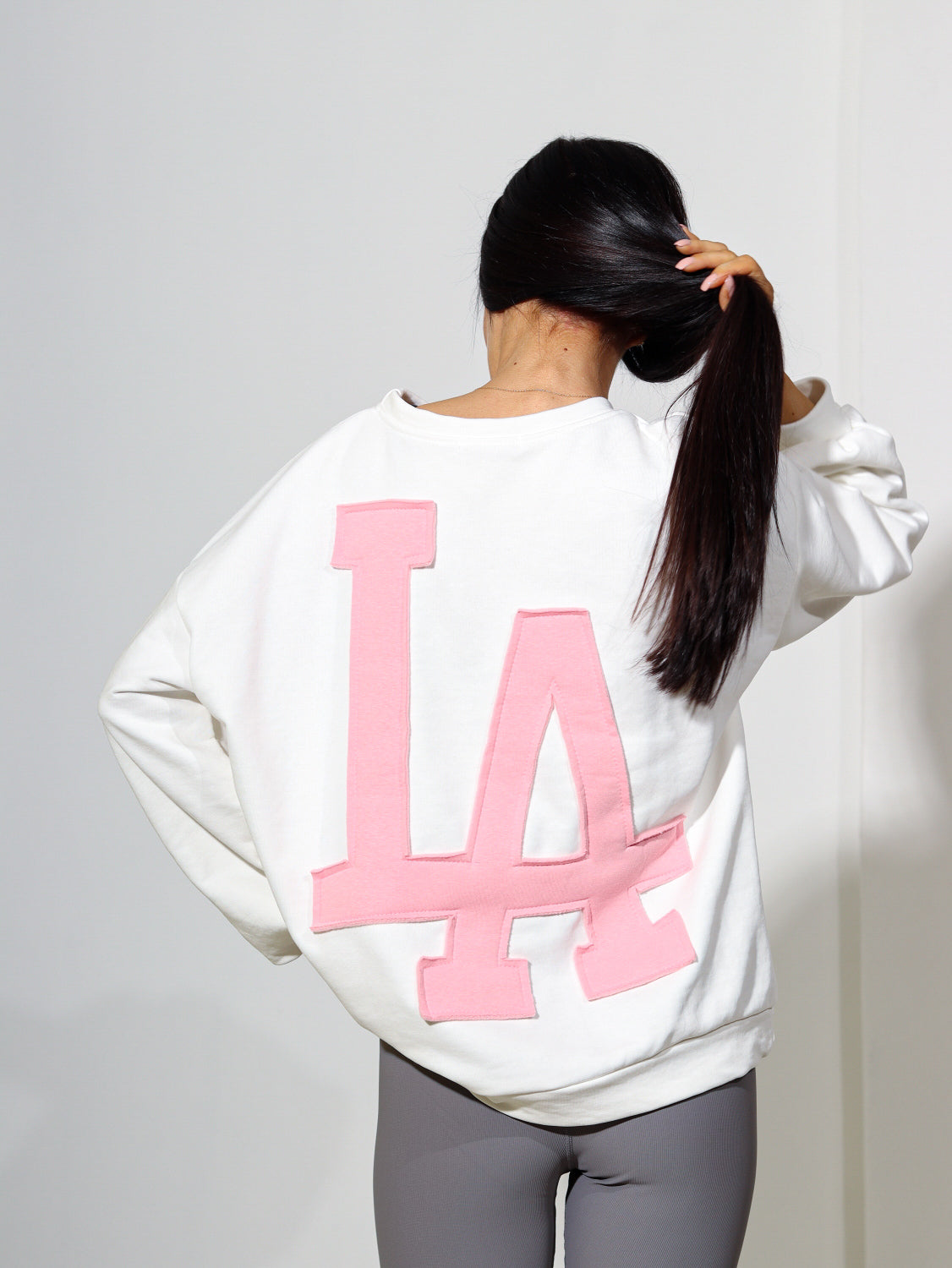 Balts ,,LA'' college džemperis - 14081