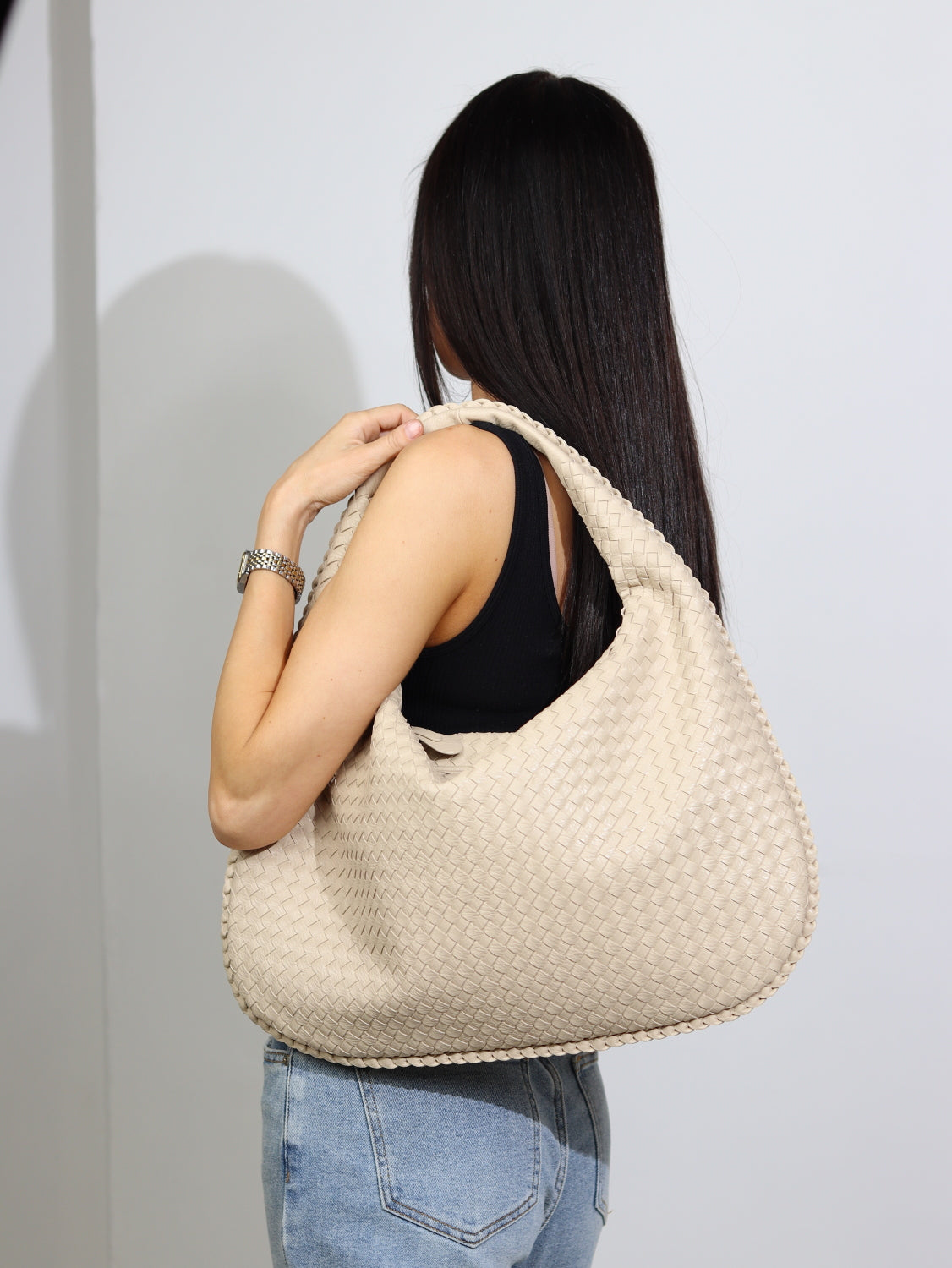 Bēša, m/ā, pītas virsmas soma - 15189