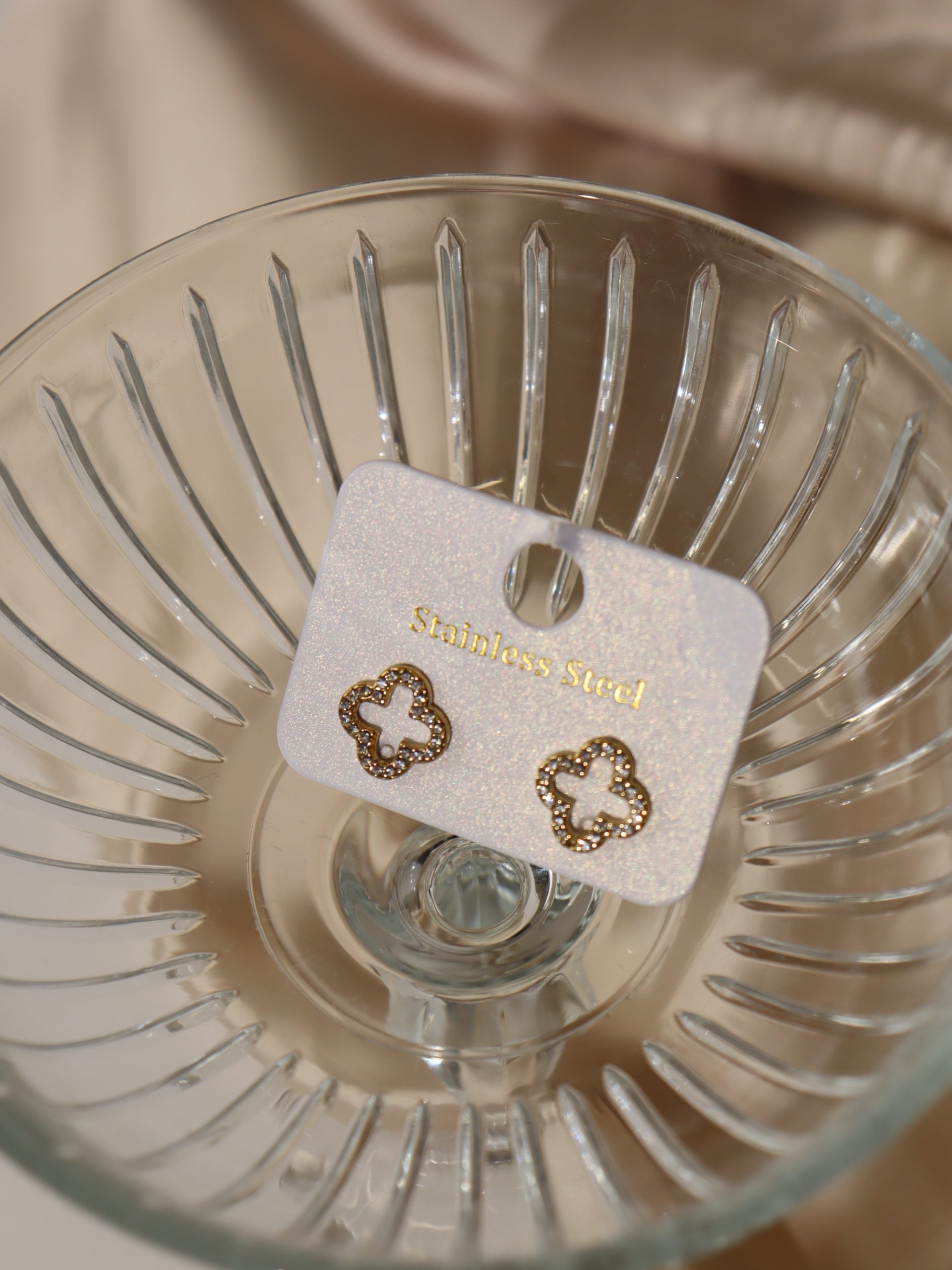 Zelta krāsas auskari "Klasika" - 17162