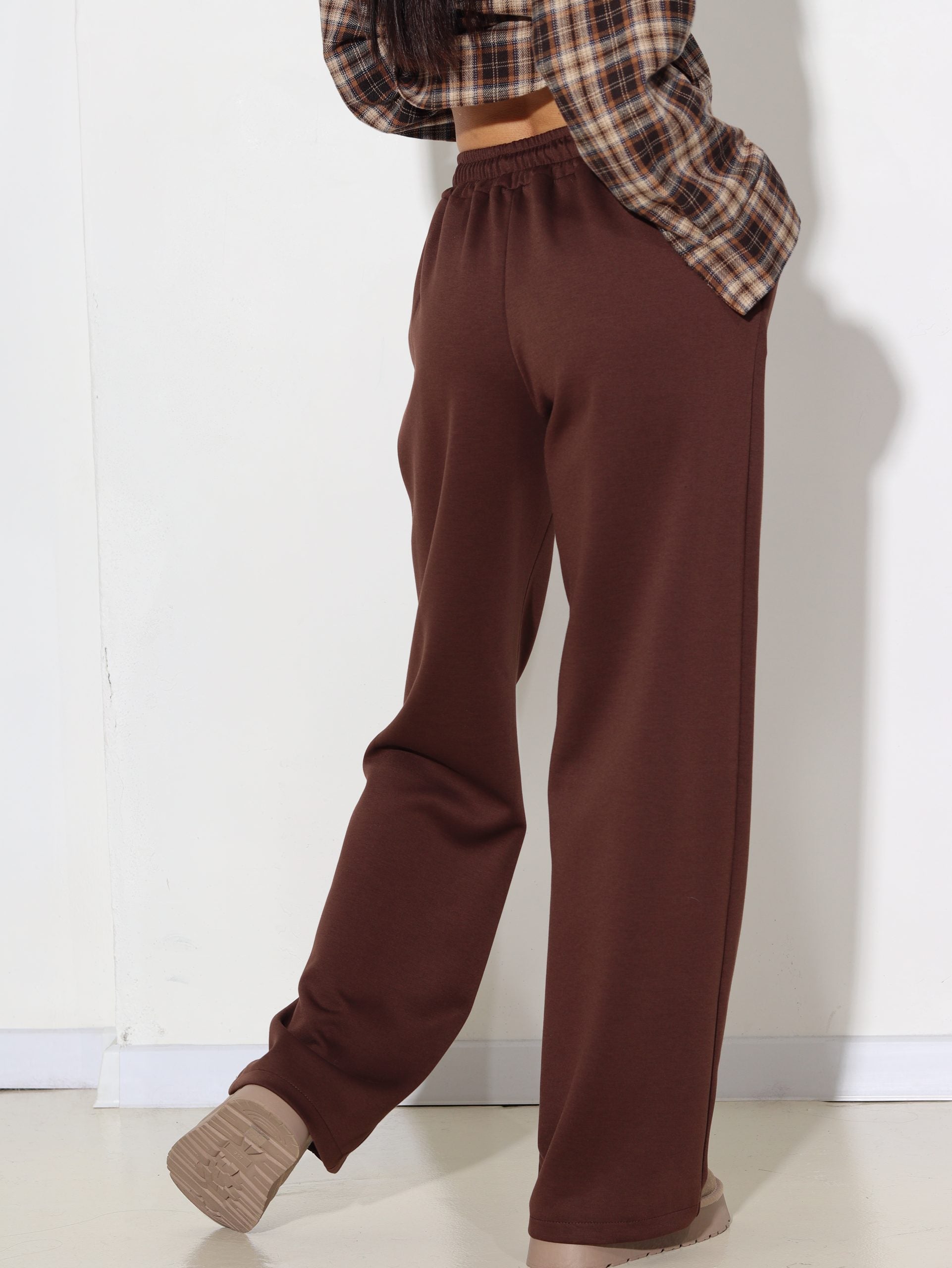 Tumši brūnas, sportiska stila bikses - 16283