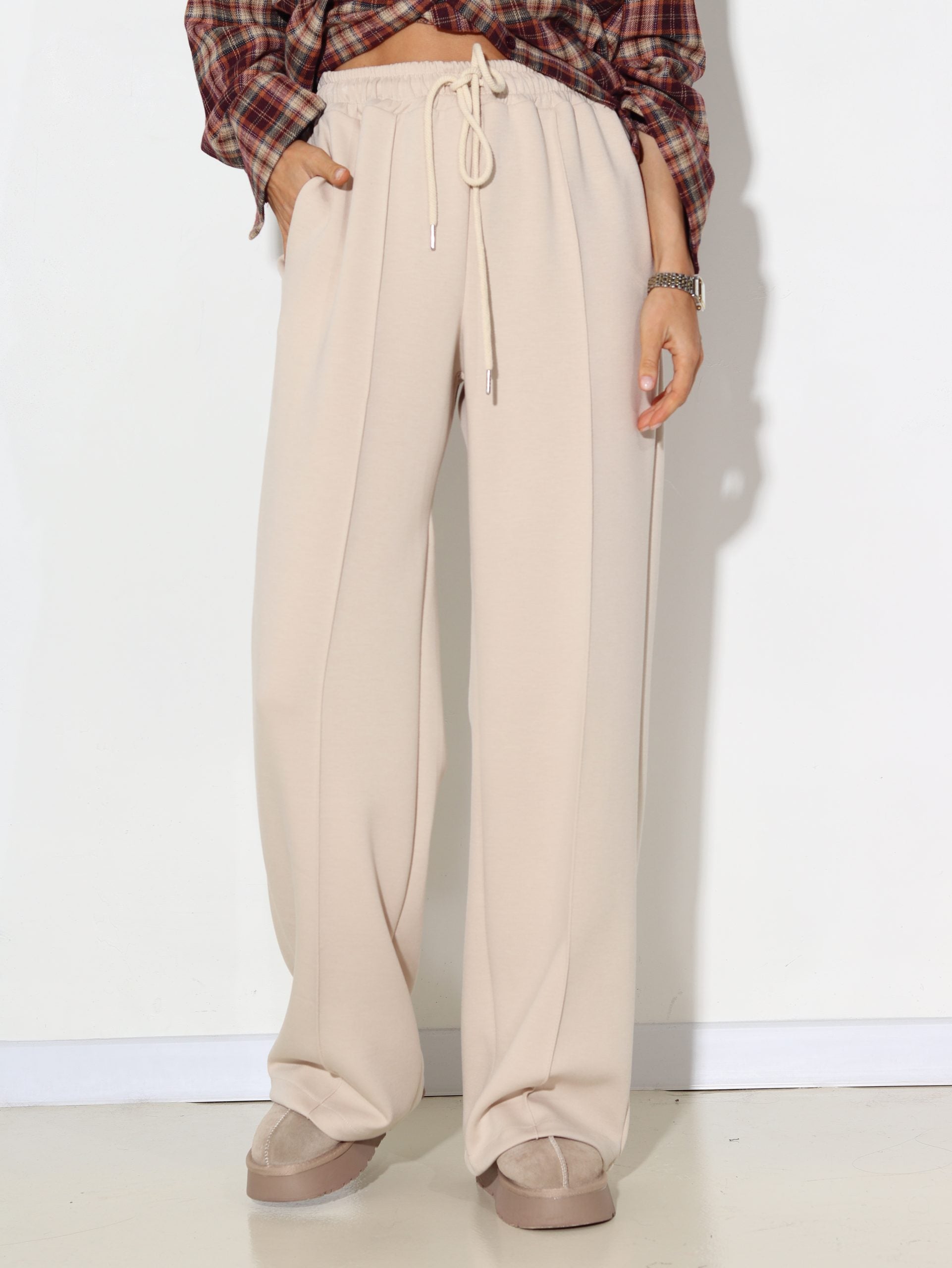 Bēšas, sportiska stila bikses - 16286