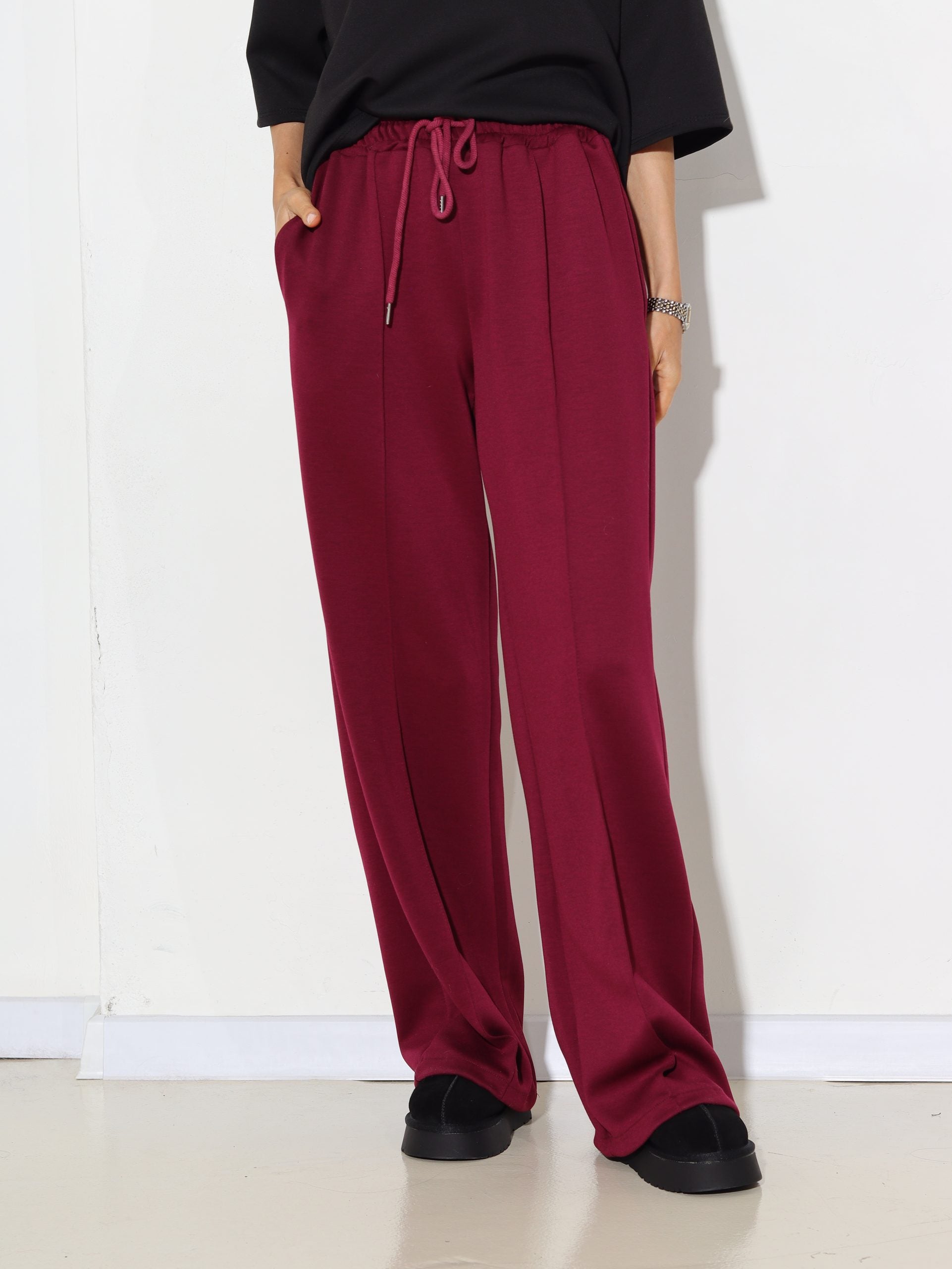 Tumši sarkana/ bordo, sportiska stila bikses - 16287