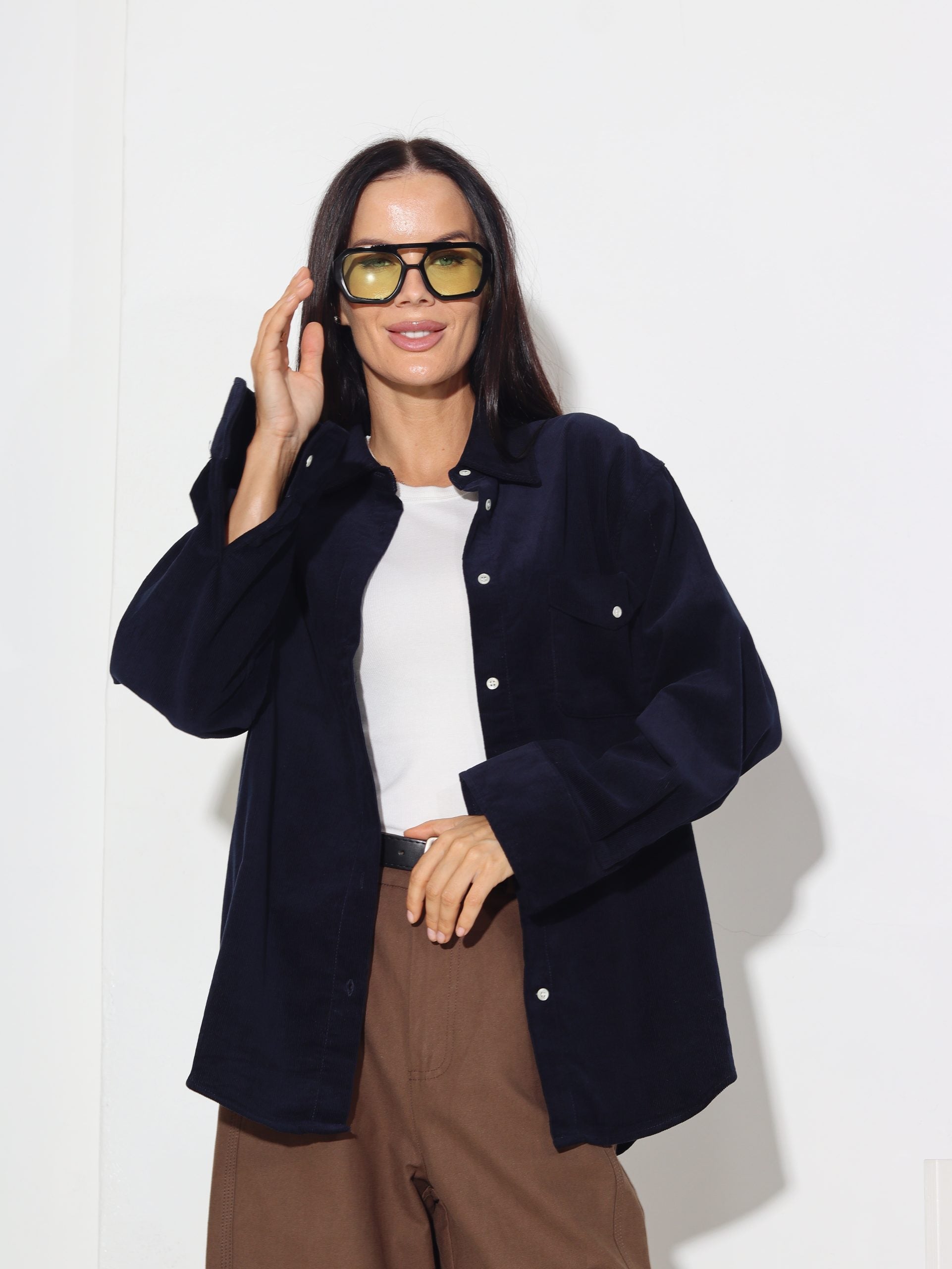 Zils velveta krekls - 15866