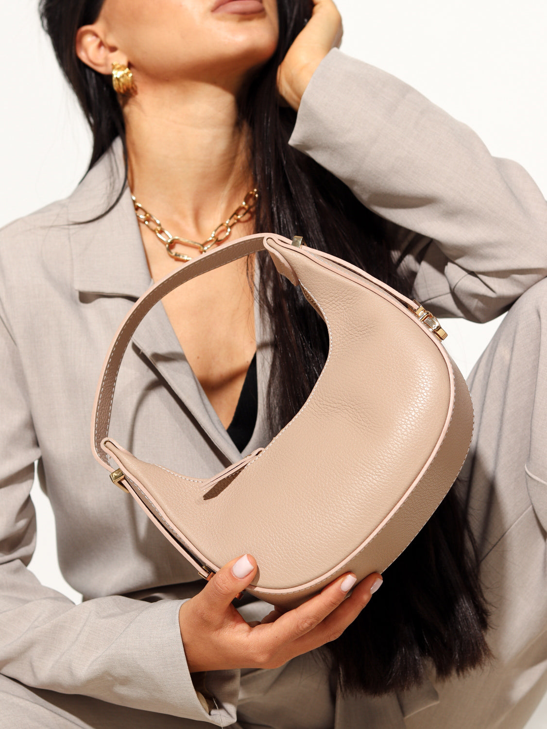 Veci rozā ādas, maza rokassoma - 14187