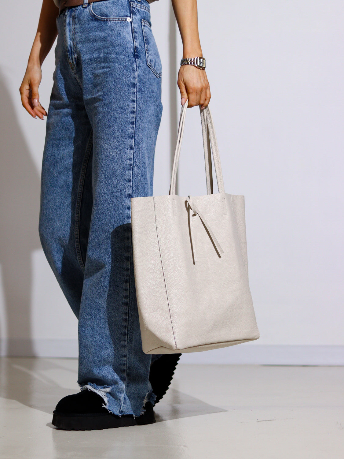 Bēša 'SIMPLE' dabīgās ādas soma bez oderes - 14223