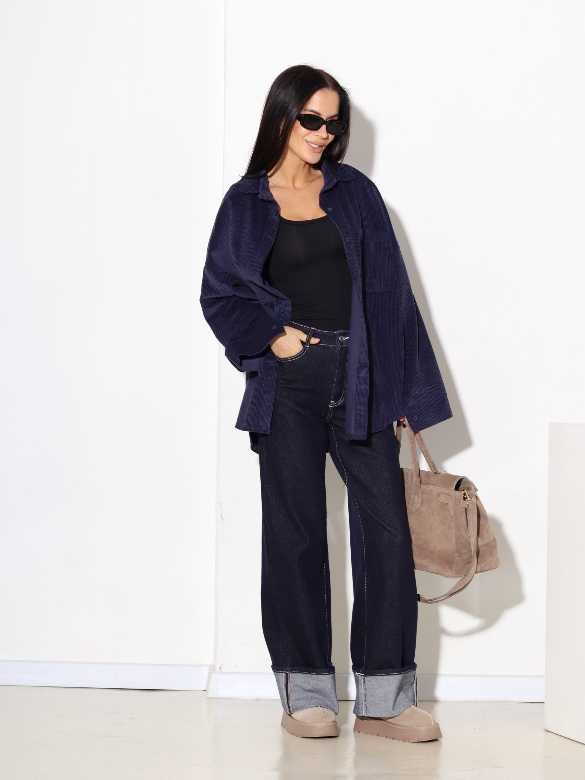 Zils velveta krekls - 17343