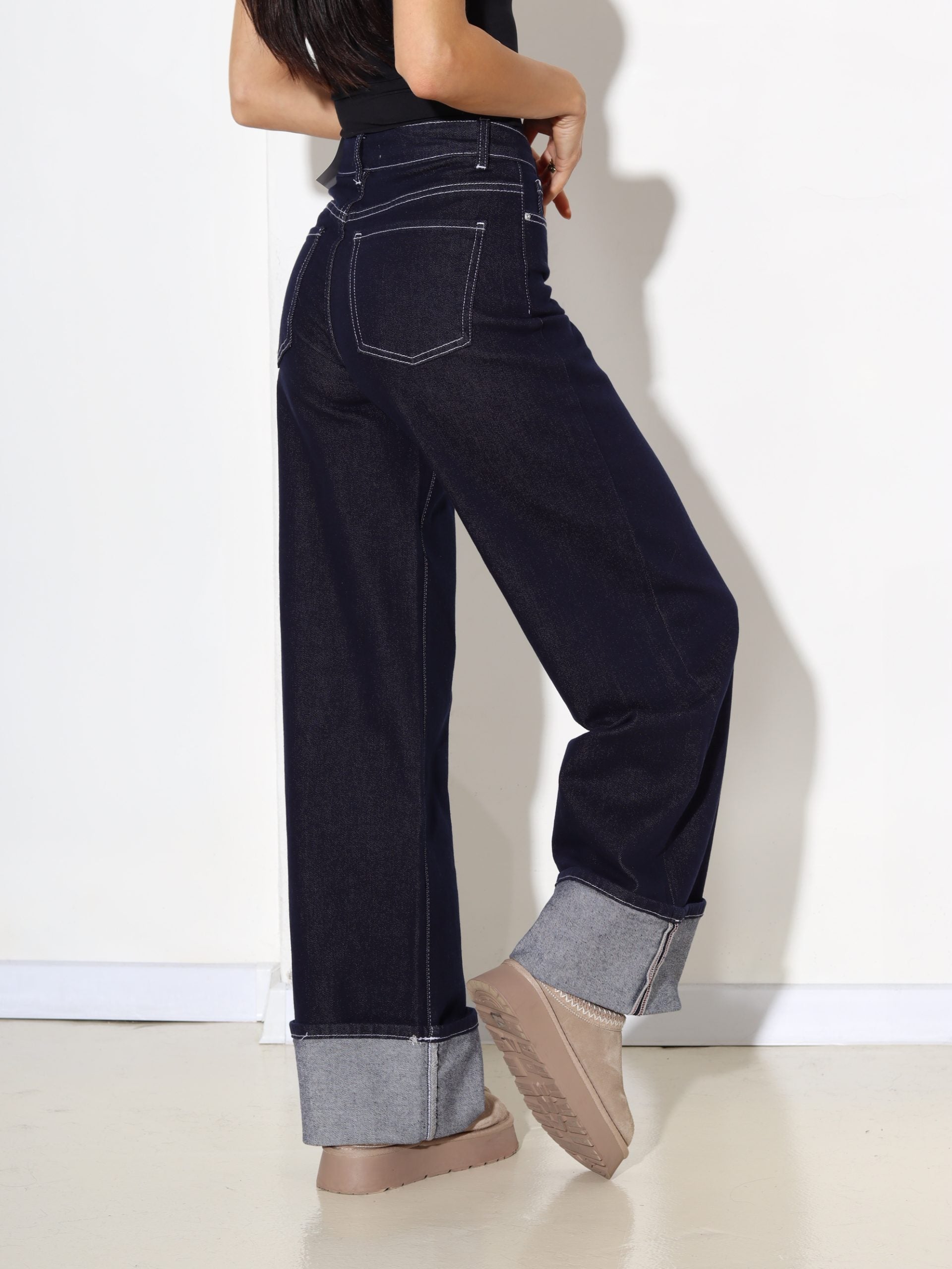 T.zilas džinsa bikses ar atlocītiem galiem, Laulia firmas - 17361