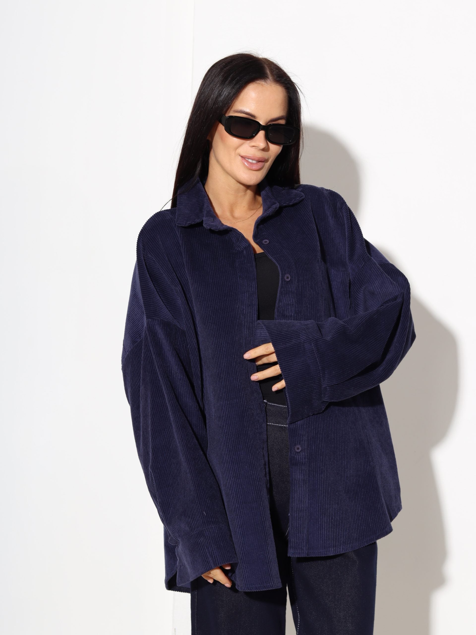 Zils velveta krekls - 17343