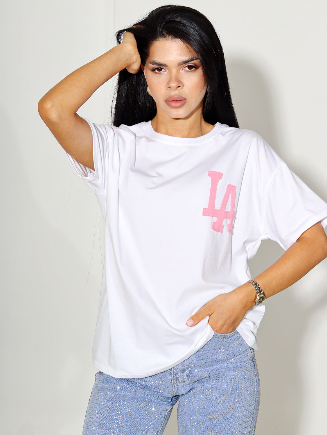 Balts 'LA' t-krekls - 14250