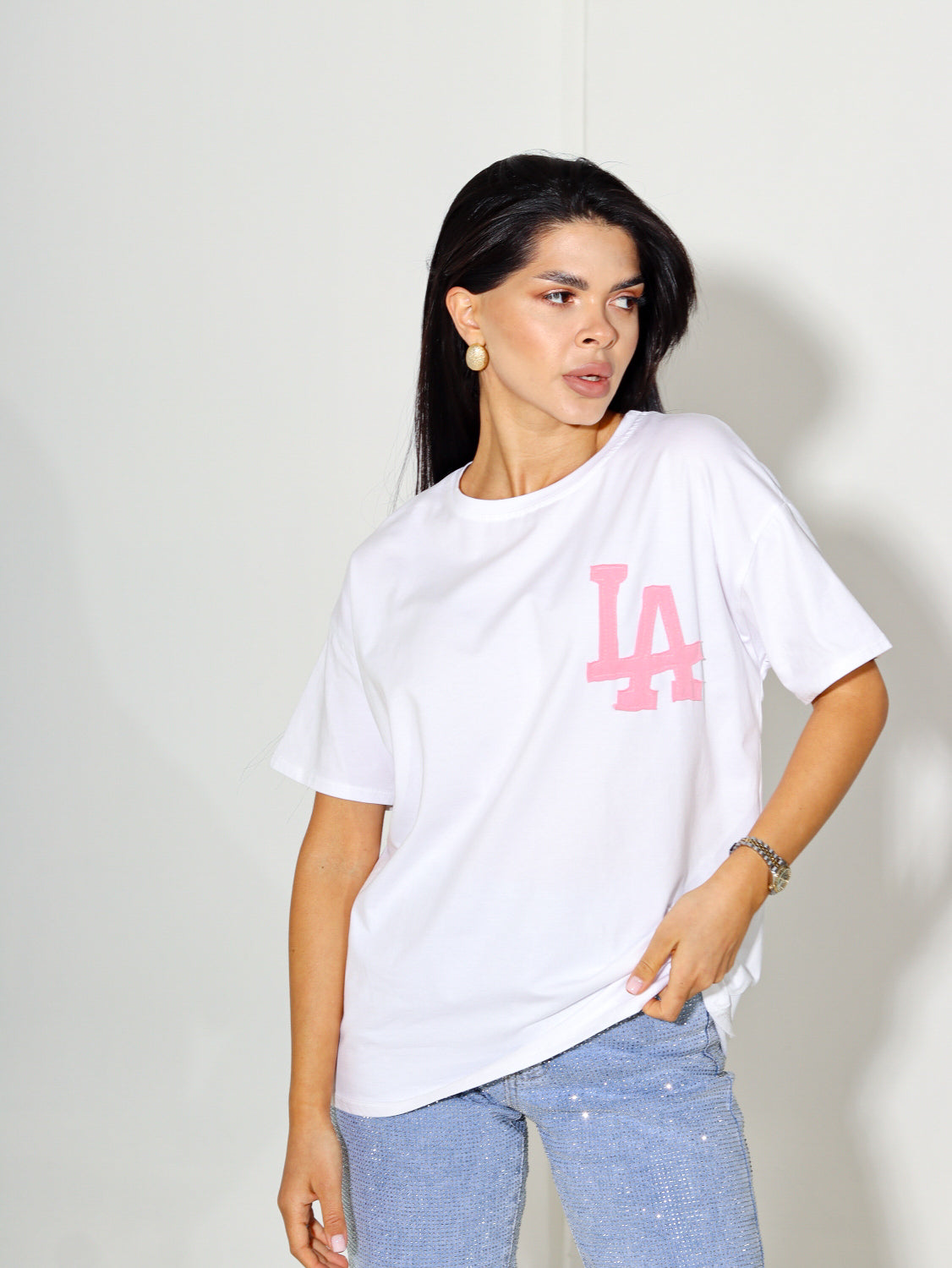 Balts 'LA' t-krekls - 14250