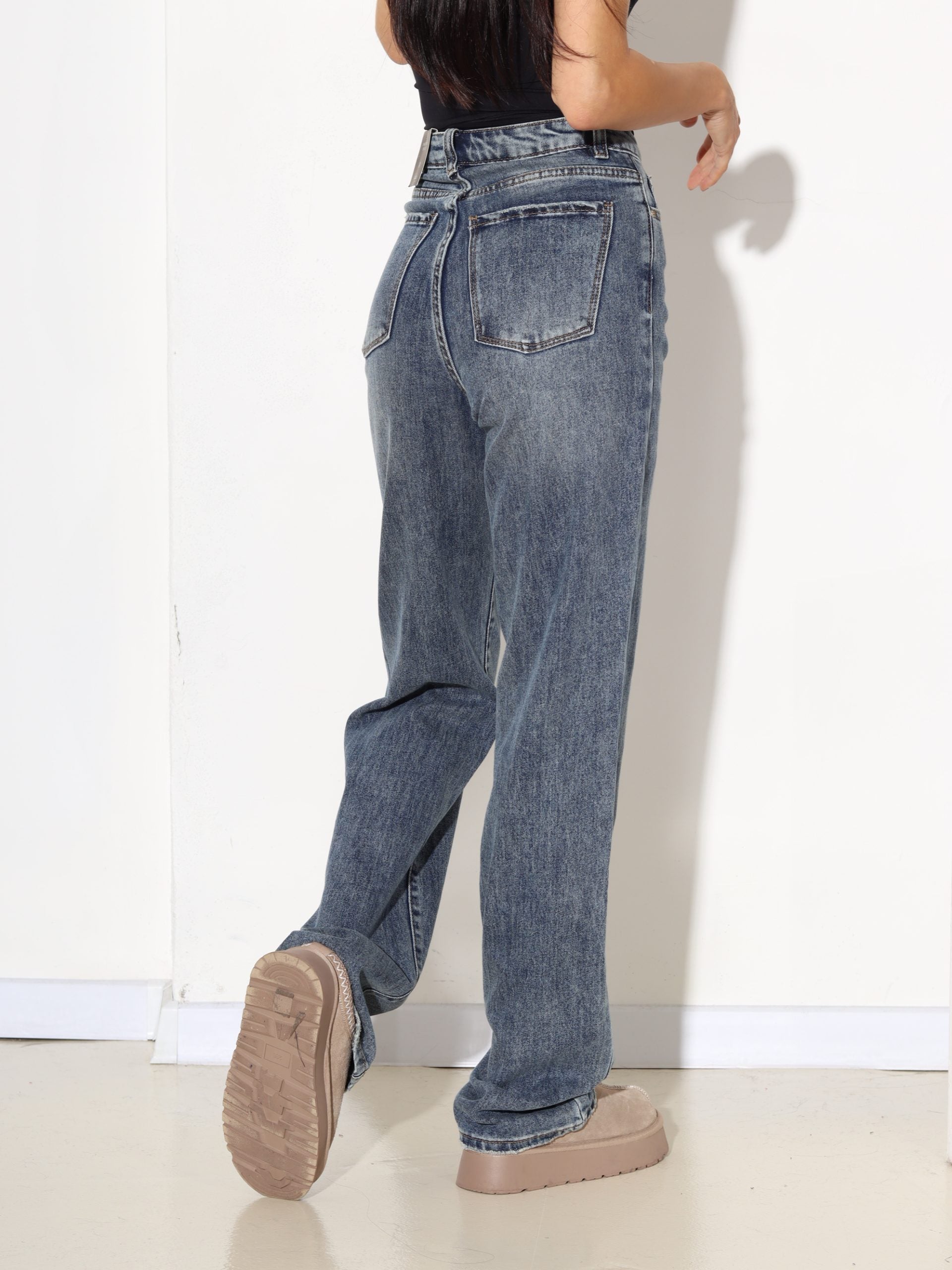 Zilas, "Laulia" firmas džinsu bikses ar balinājuma efektu - 17363