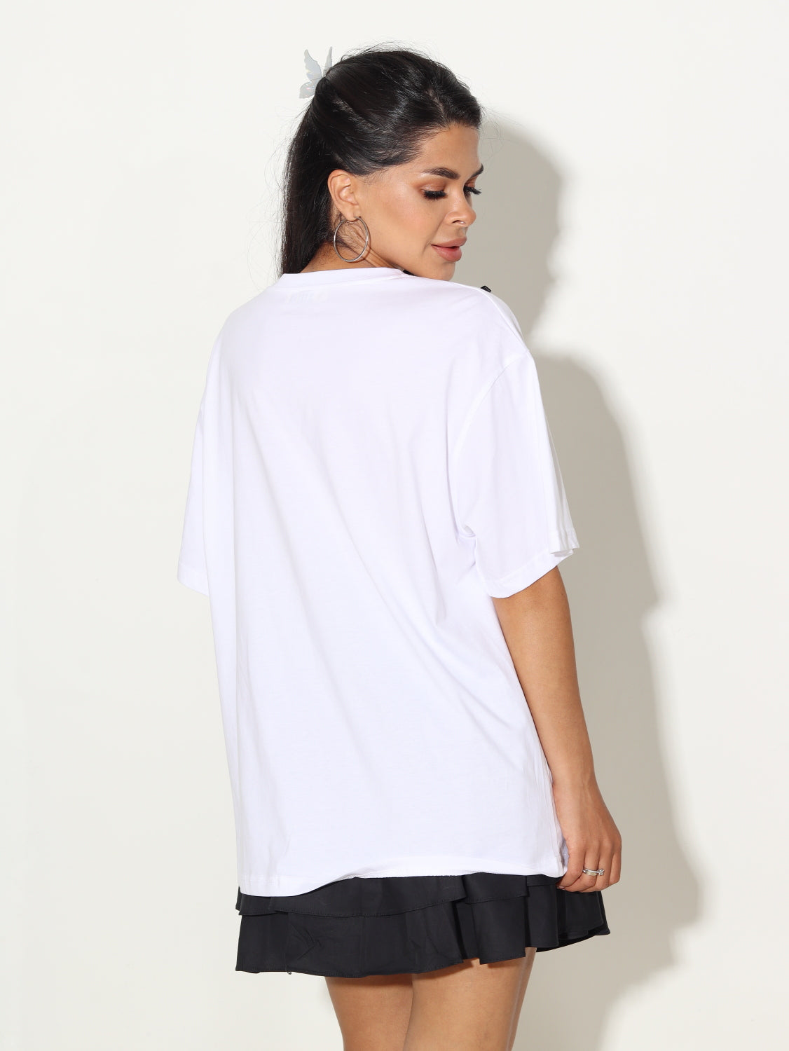 Balts T- krekls ar smalkām bantītēm - 15575