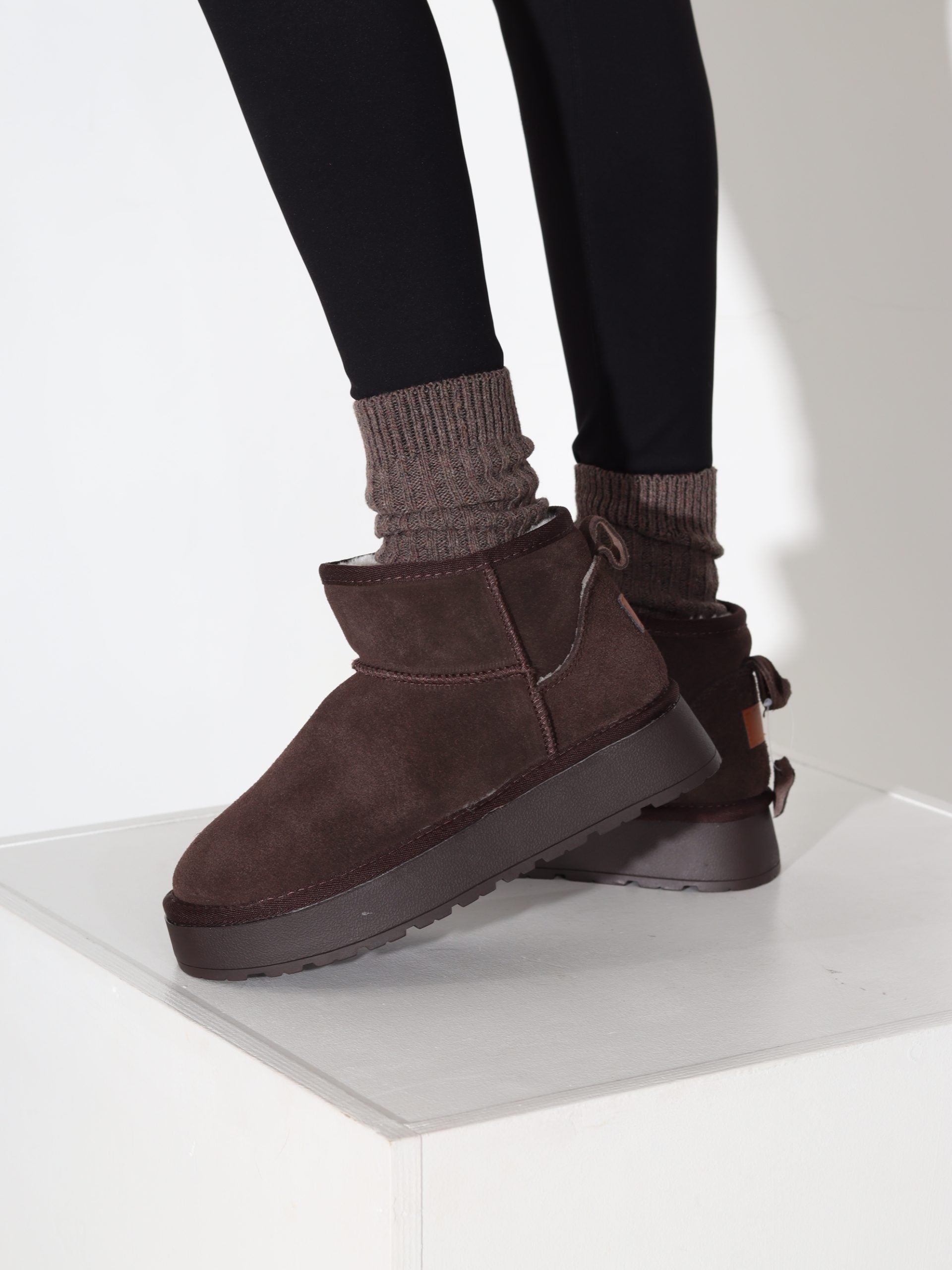 Šoko, d/zamšādas mini 'UGG' tipa zābaki  - 17729