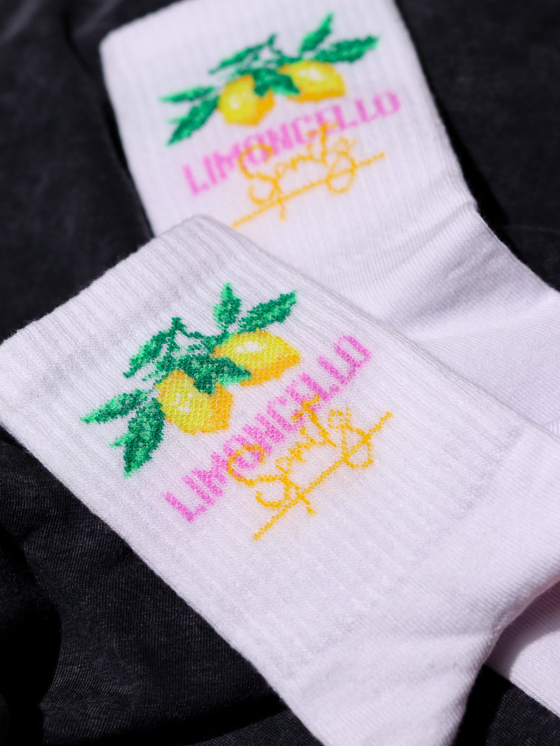 Baltas+ dzeltens 'Limoncello' zeķes - 14406