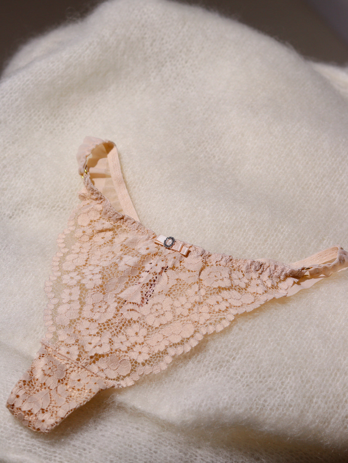 Bēša ziediņmežģīņu 'brazil' apakšbikses - 14393