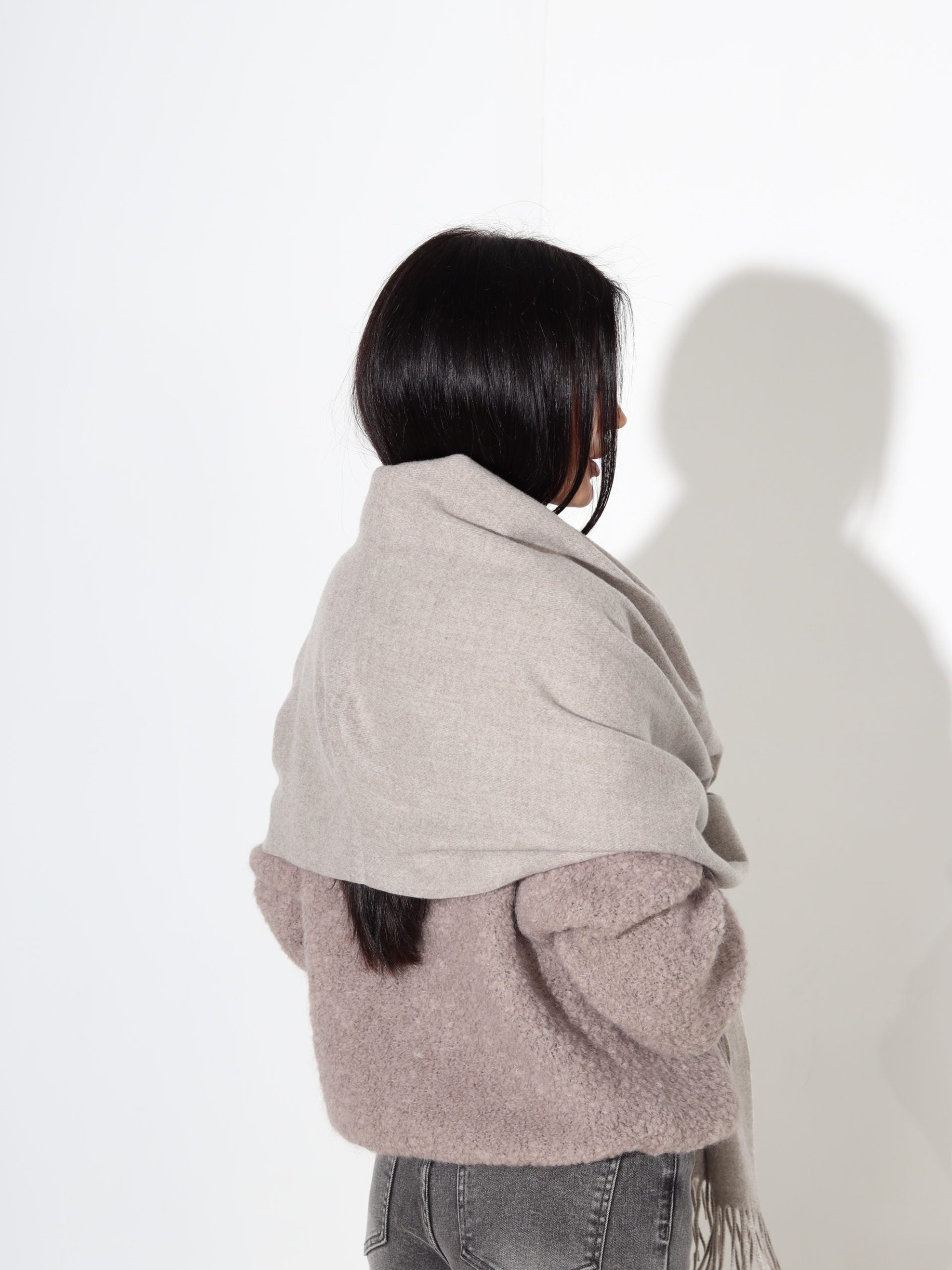 Taupes tonī šalle 'Kašmira pieskāriens' - 17775