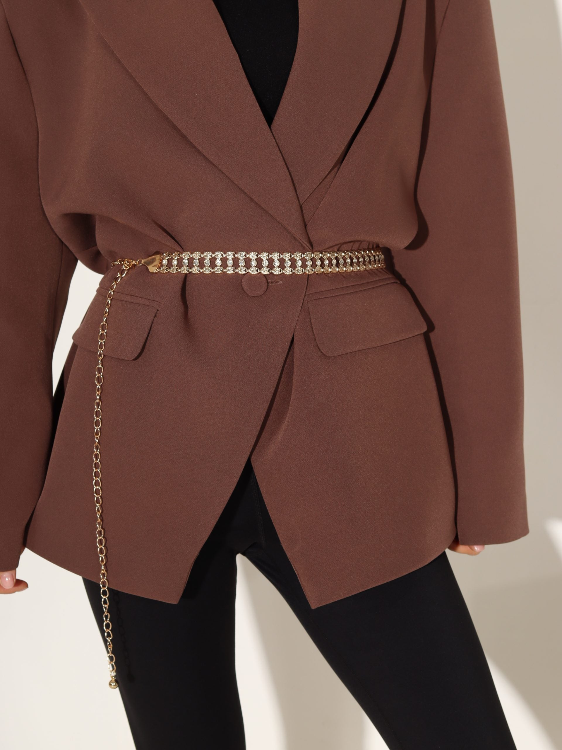 Zelta krāsas metāliska josta - 17788