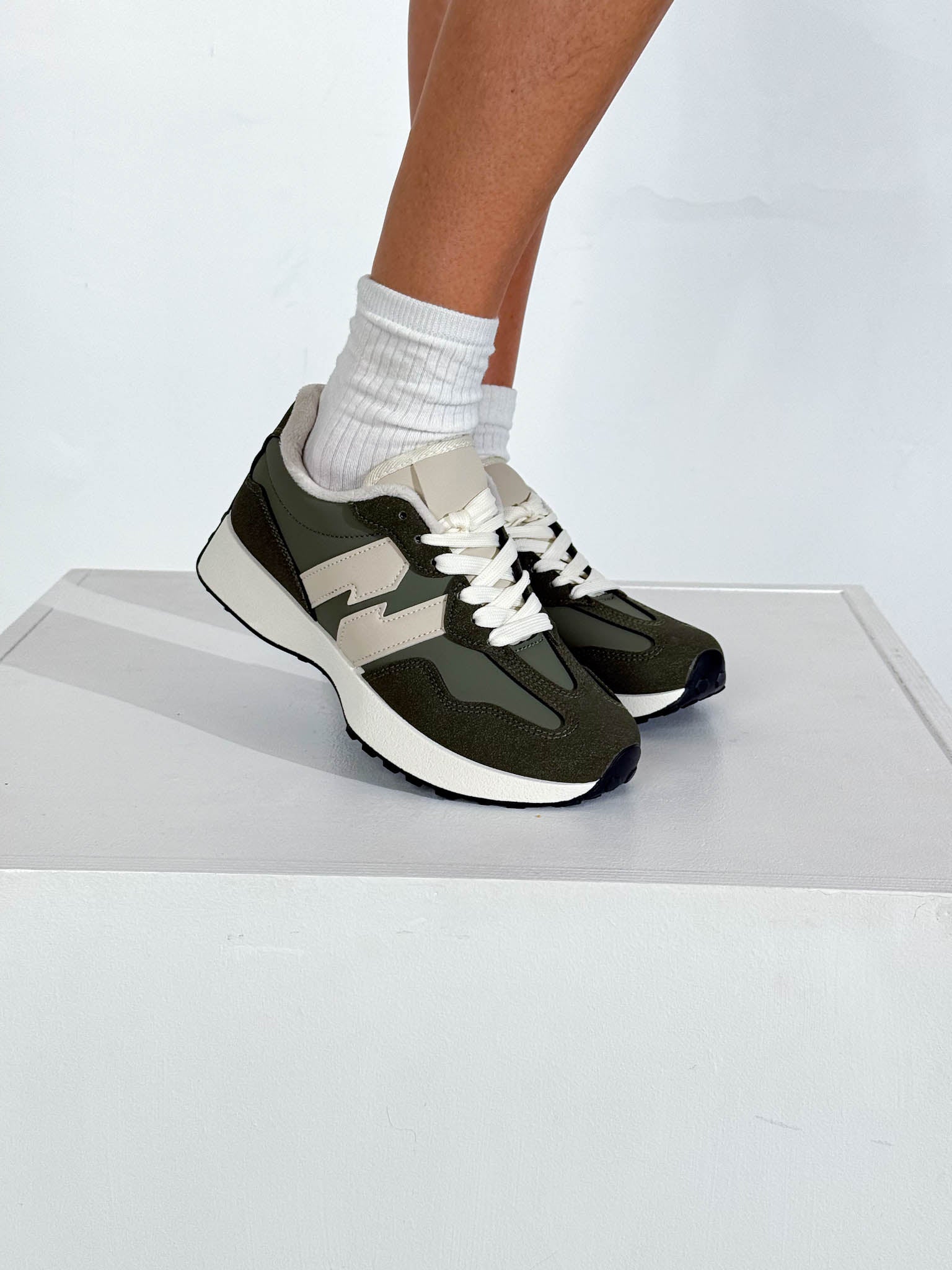 Zaļi/hakī, brīvā laika apavi ar siltinājumu - 15881