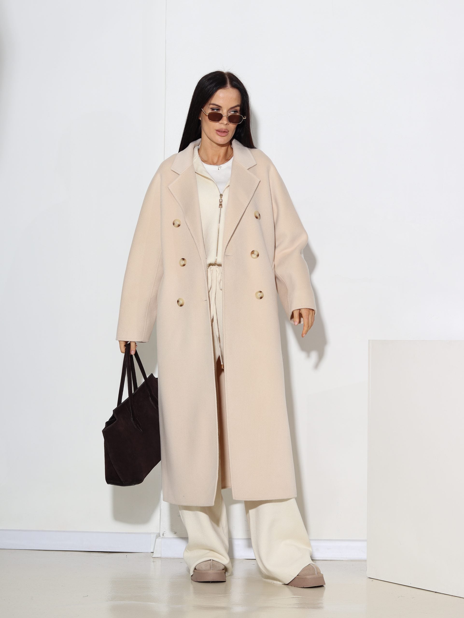 Bēšas kāsas 'Lara' mētelis - 16455