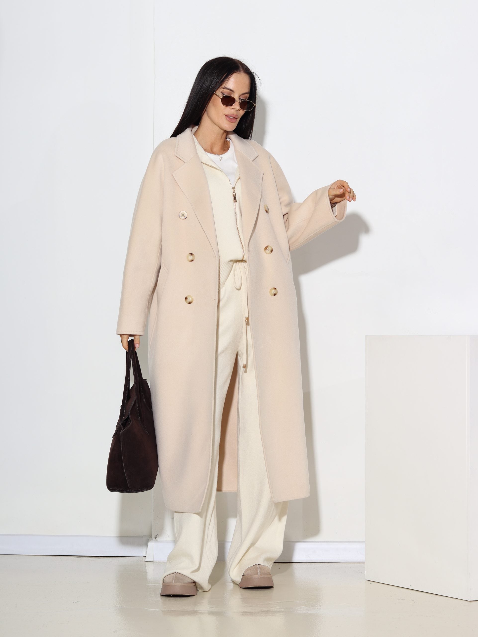 Bēšas kāsas 'Lara' mētelis - 16455