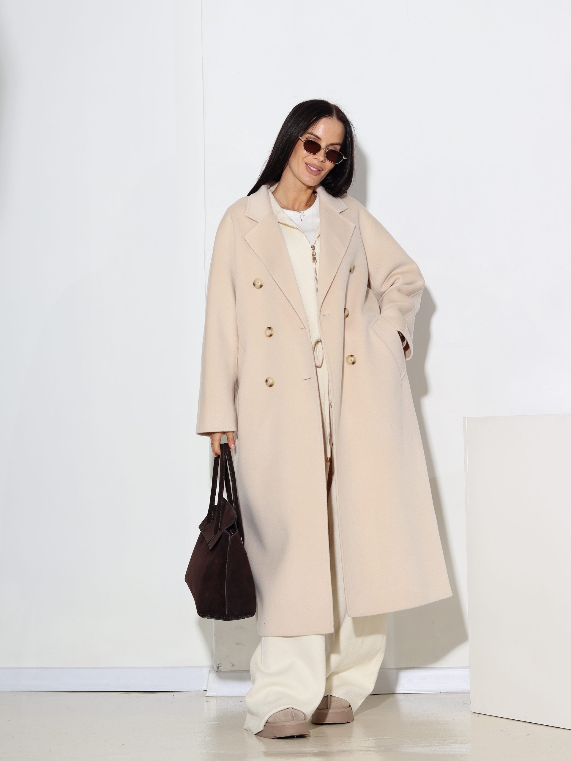 Bēšas kāsas 'Lara' mētelis - 16455