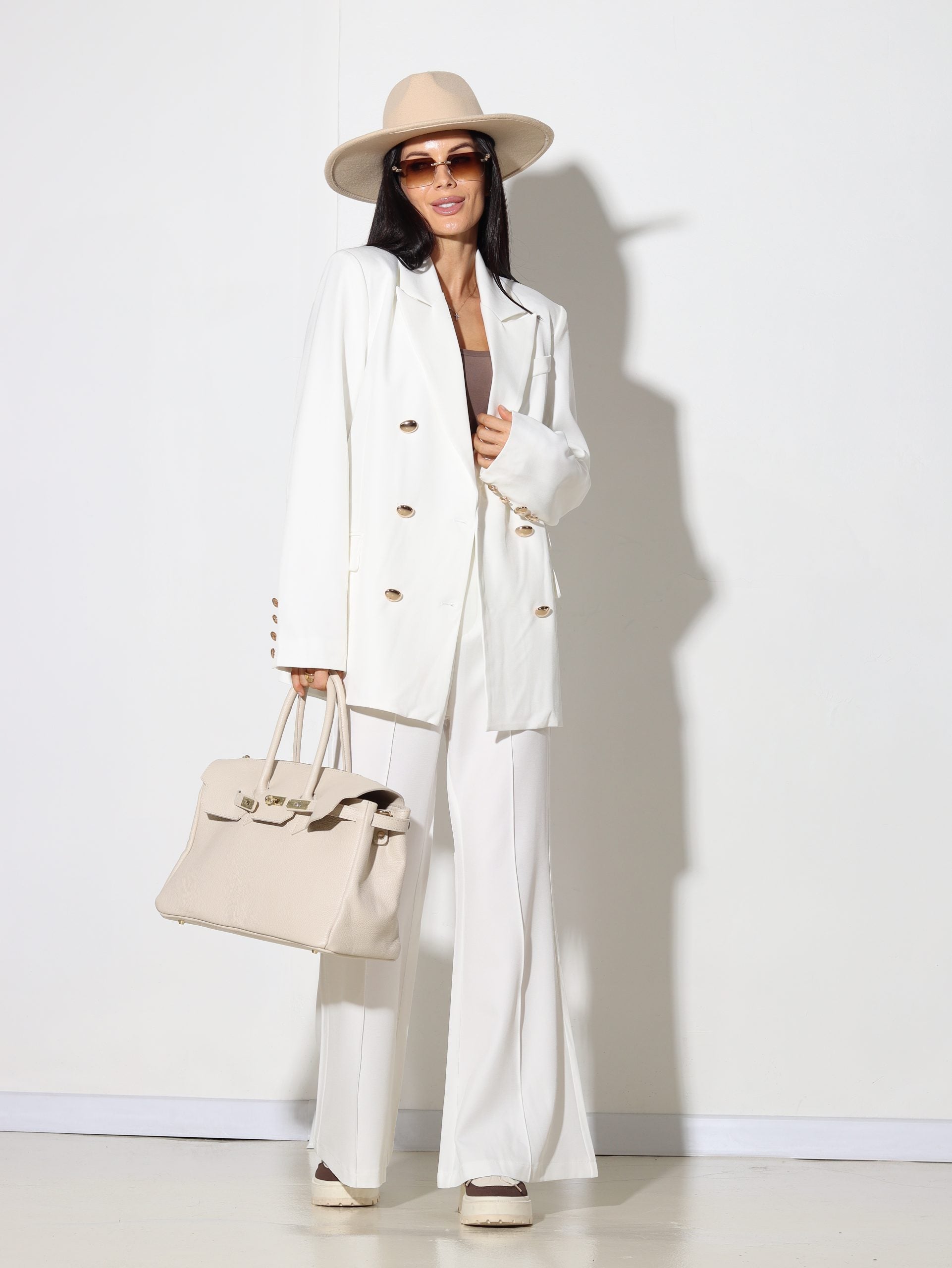 Balts 'Klasika' komplekts (žakete+ bikses) - 15821