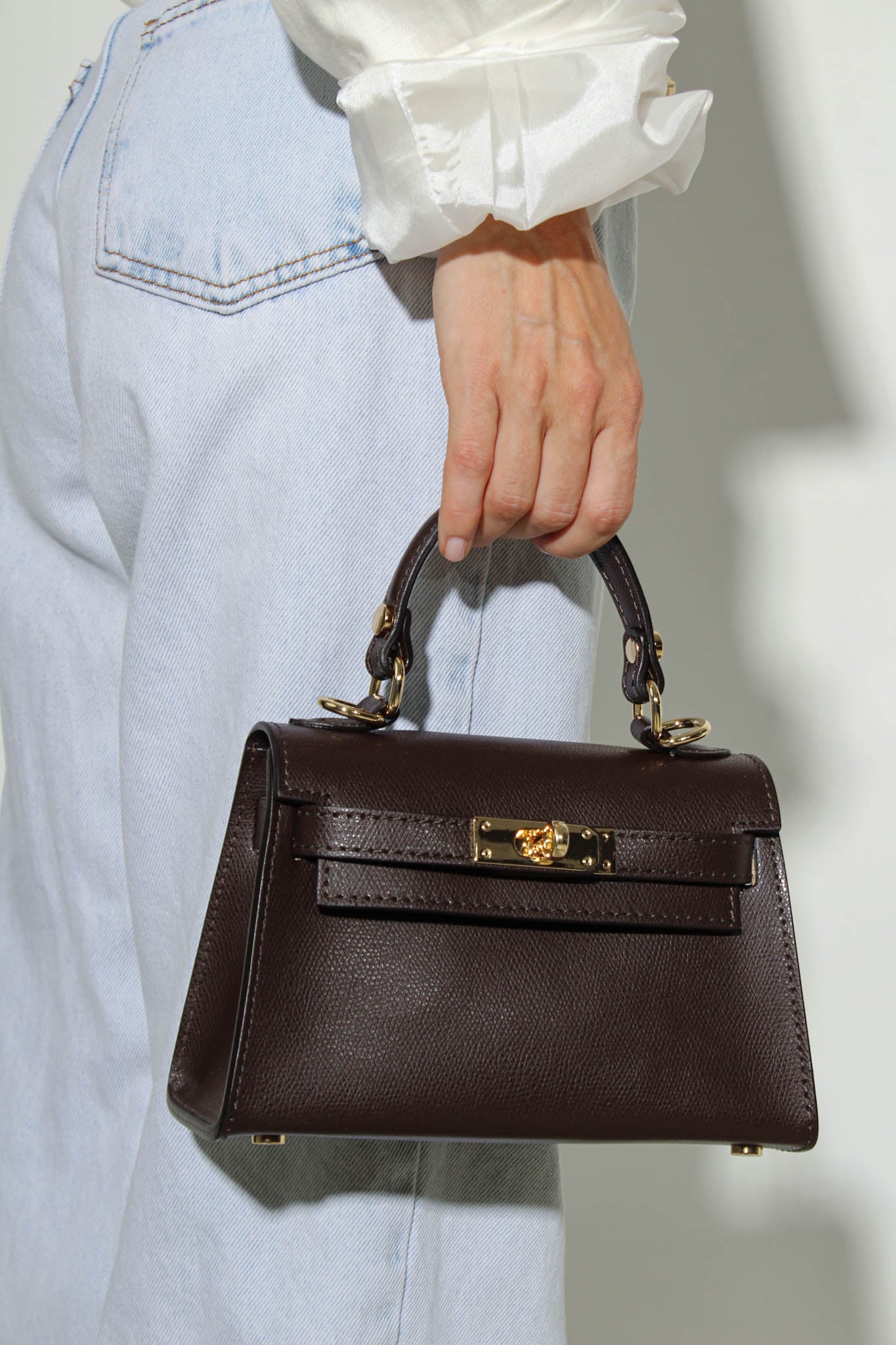 Tumši brūna, d/ā soma "Mini klasika" - 16067