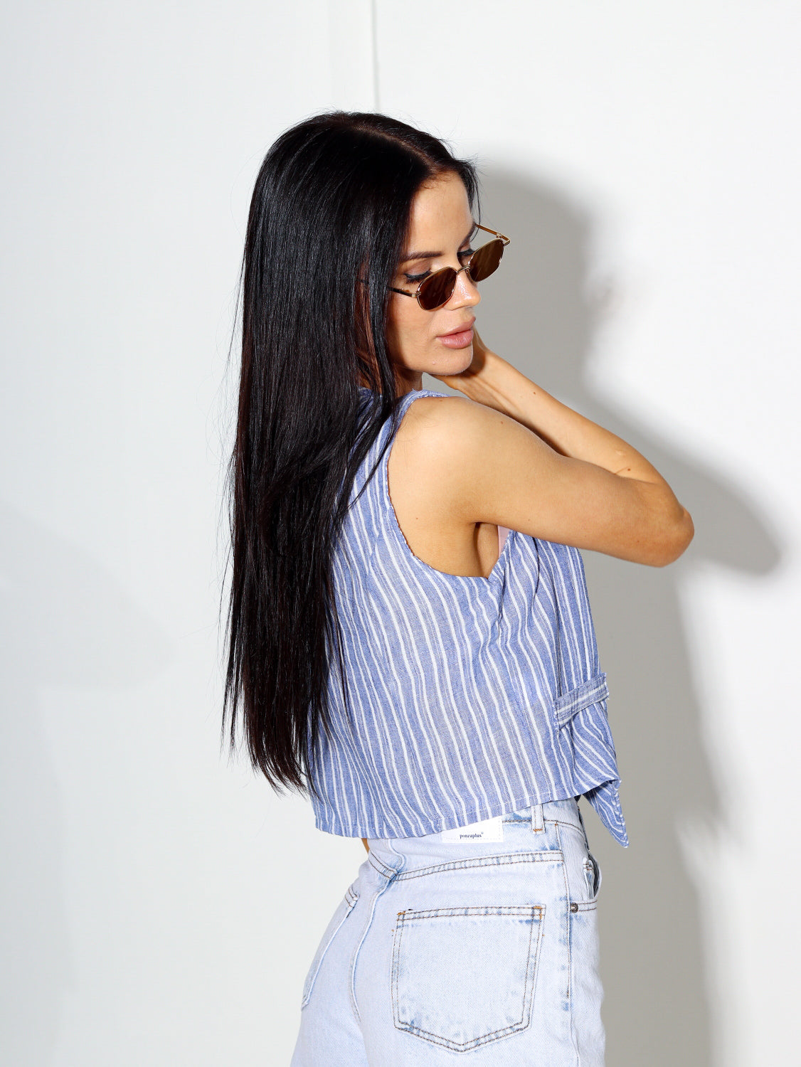 Tumši zila strīpaina veste - 14521